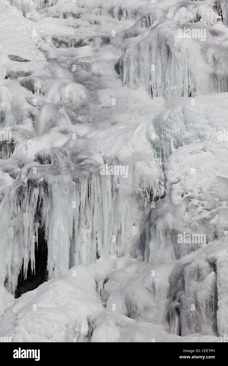 waterfall in winter Stock Photo - Alamy