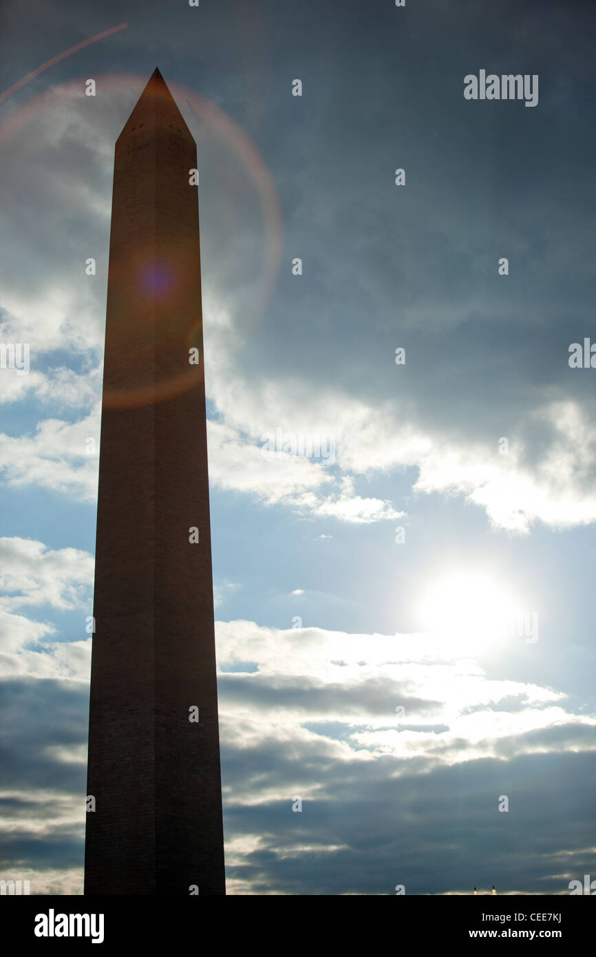 The iconic Washington Monument in Washington DC Stock Photo