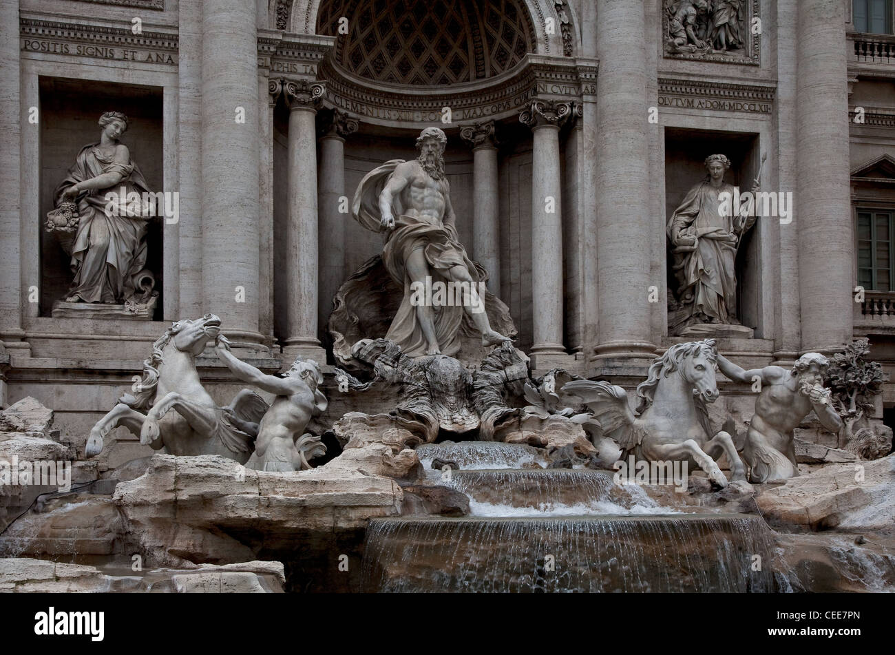 Rom, Trevibrunnen, Fontana di Trevi Stock Photo