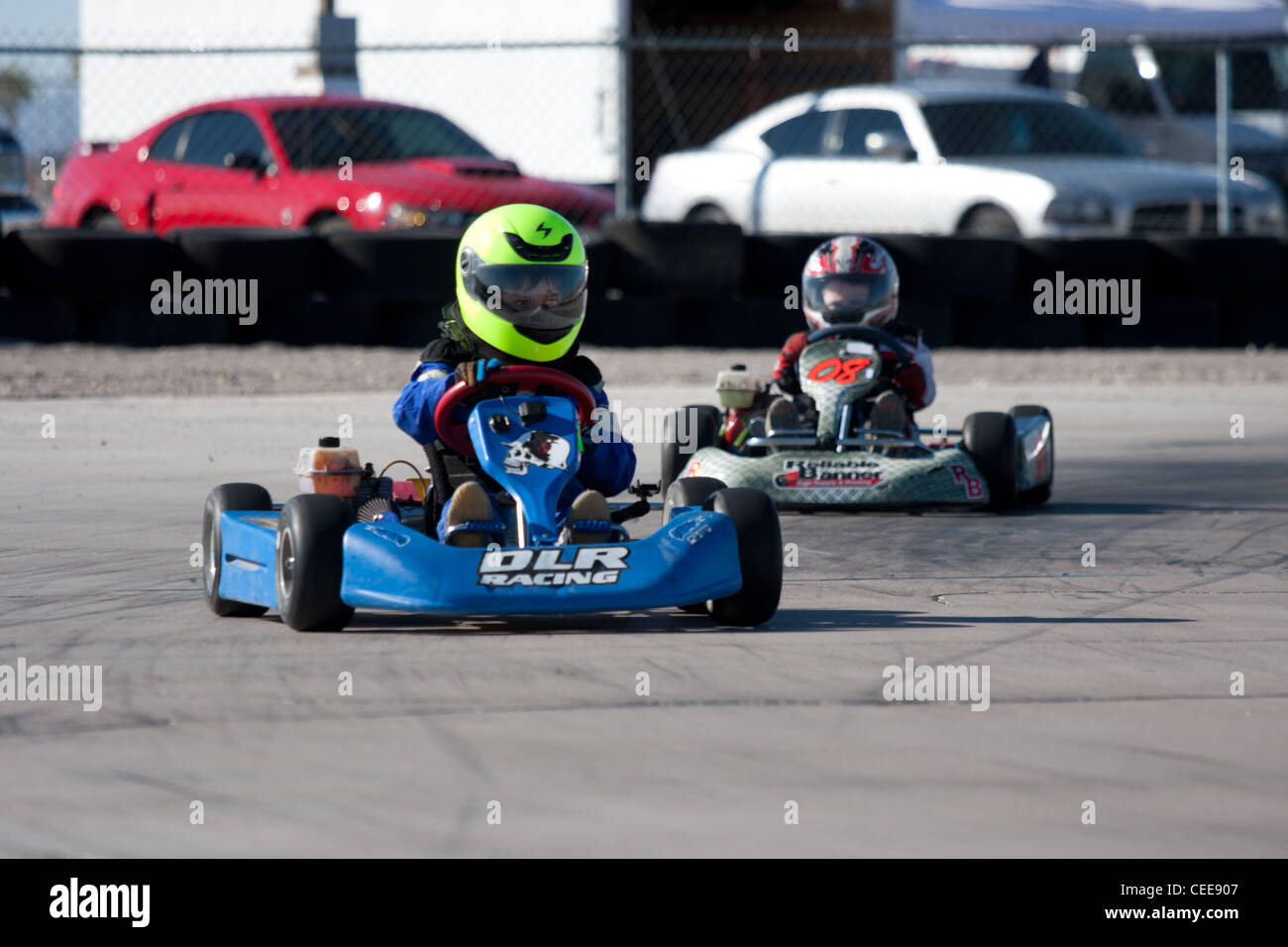 LAS VEGAS NEVADA February 04 Go Kart race at the Las Vegas Speedway