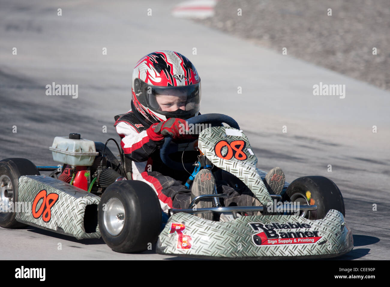 LAS VEGAS NEVADA February 04 Go Kart race at the Las Vegas Speedway