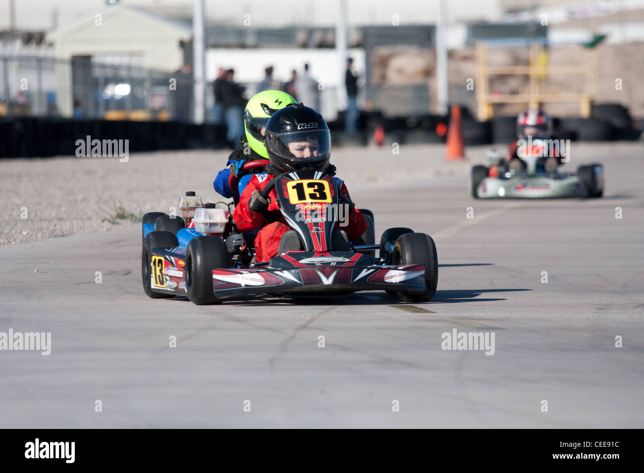 LAS VEGAS NEVADA February 04 Go Kart race at the Las Vegas Speedway