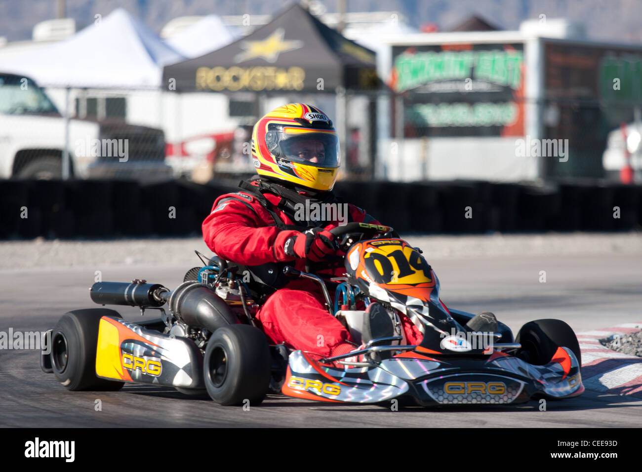 LAS VEGAS NEVADA February 04 Go Kart race at the Las Vegas Speedway