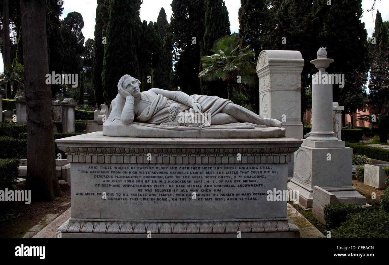 Rom, Protestantischer Friedhof Stock Photo