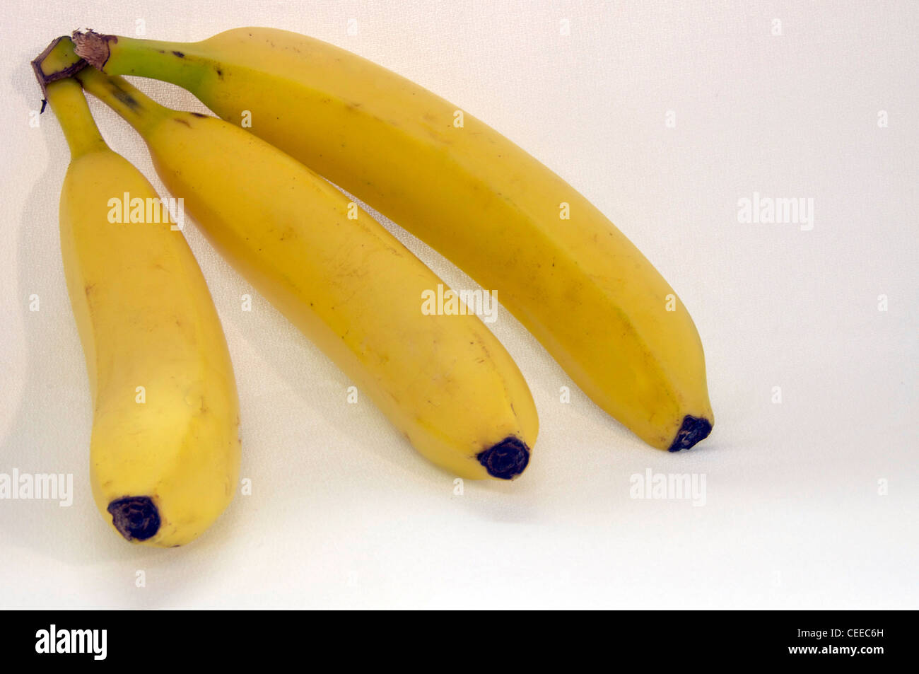Bananas Three Ripe and Ready to Eat Stock Photo - Alamy