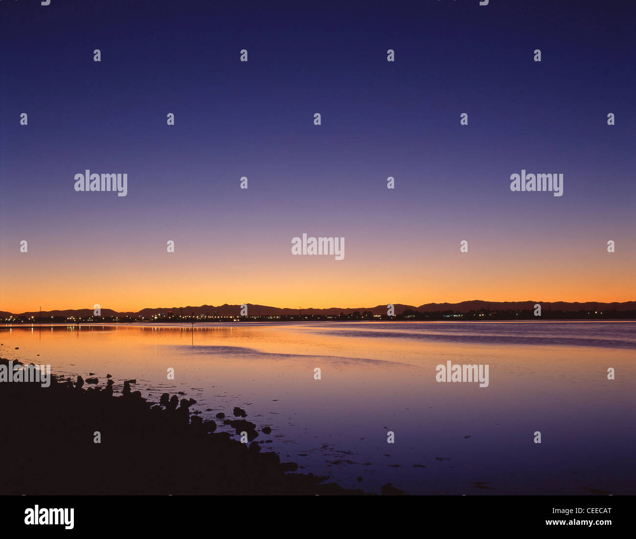 The Avon Heathcote Estuary at dusk, Redcliffs, Christchurch, Canterbury