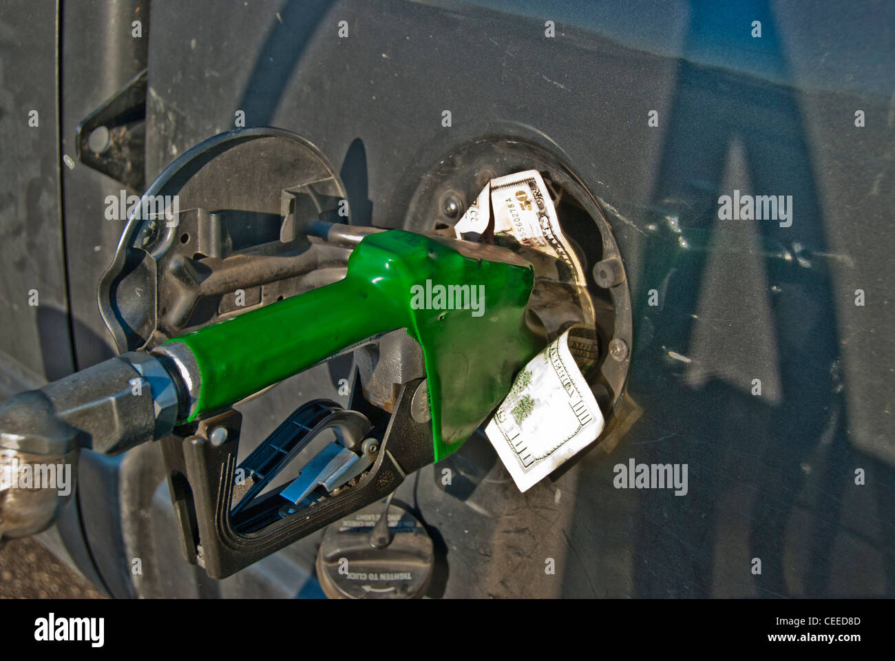 High cost of fuel - conceptual Stock Photo