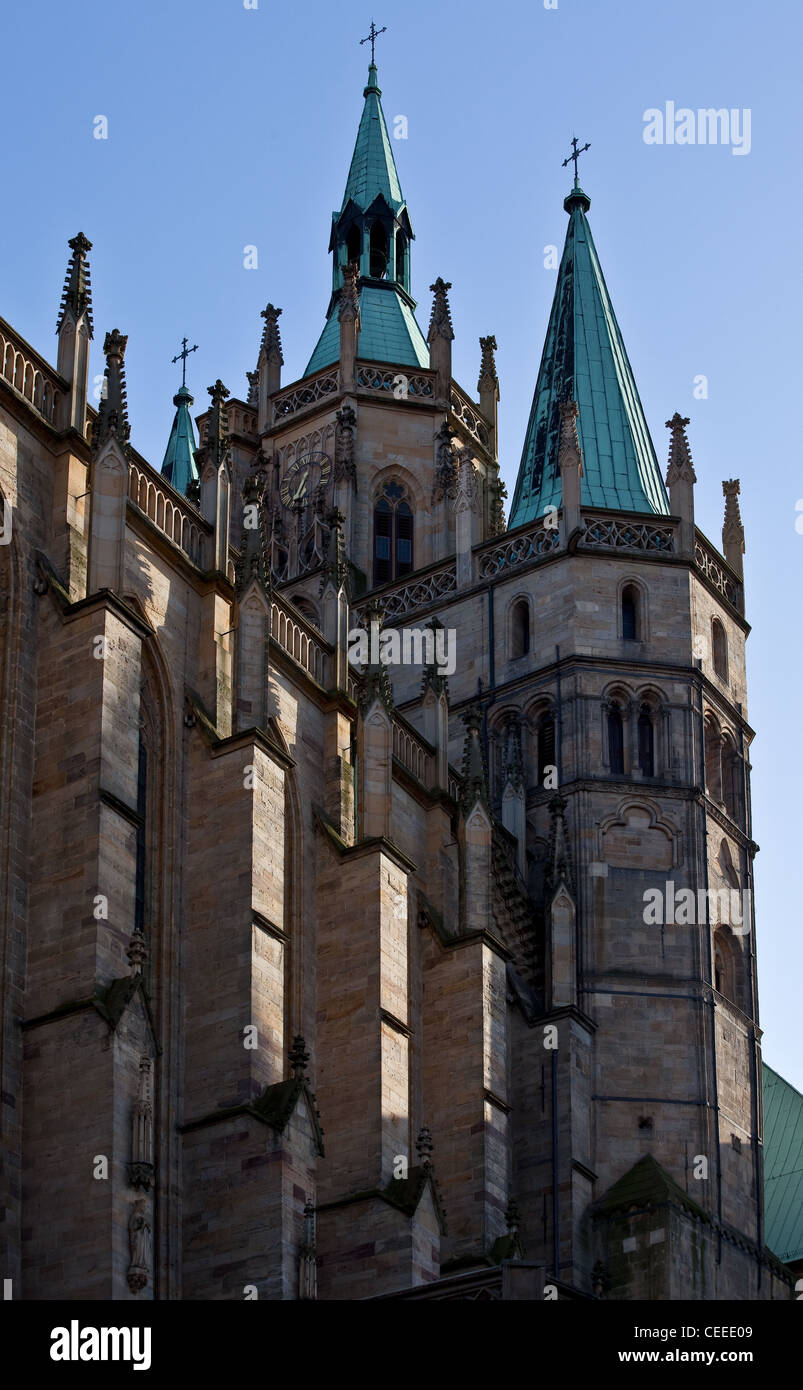 Erfurt, Dom und Severikirche Stock Photo