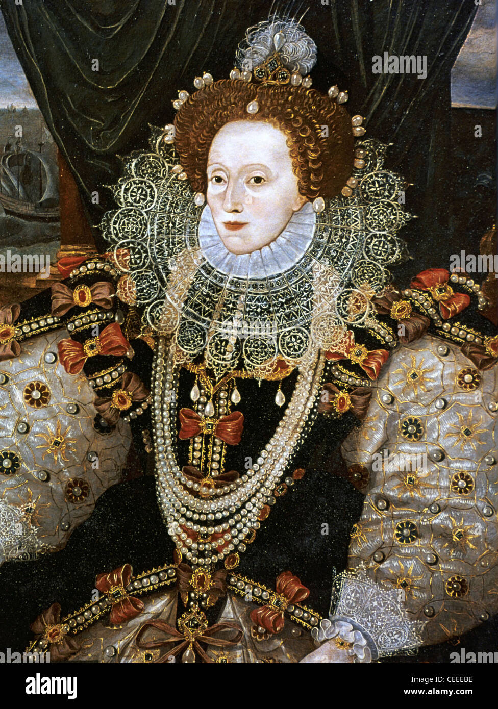 George Gower Elizabeth I Queen of England and Ireland 1588 Stock Photo