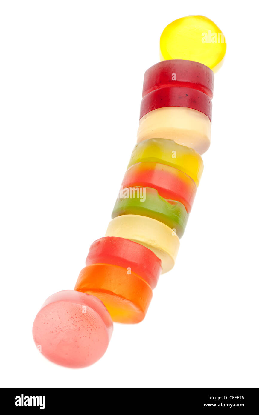 Row of wine gum sweets Stock Photo Alamy