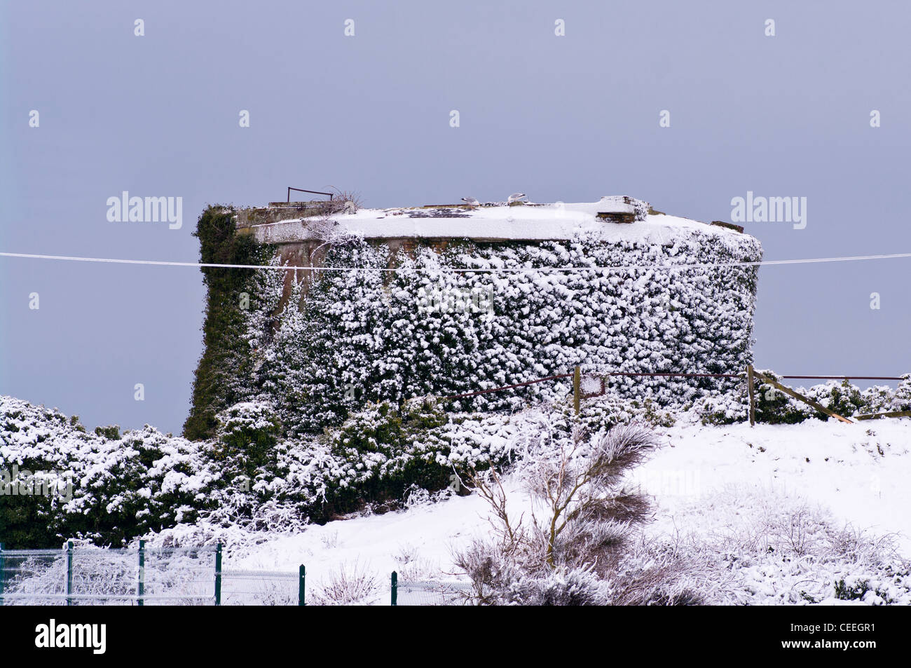 Martello Tower 28 Rye Harbour East Sussex England Stock Photo