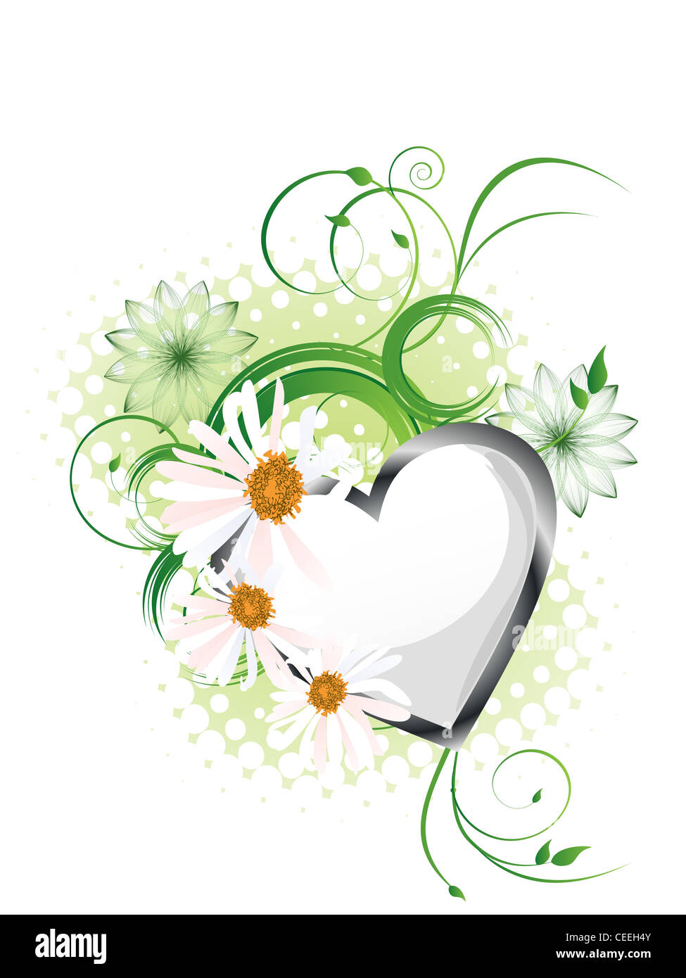 Floral heart Cut Out Stock Images & Pictures - Alamy