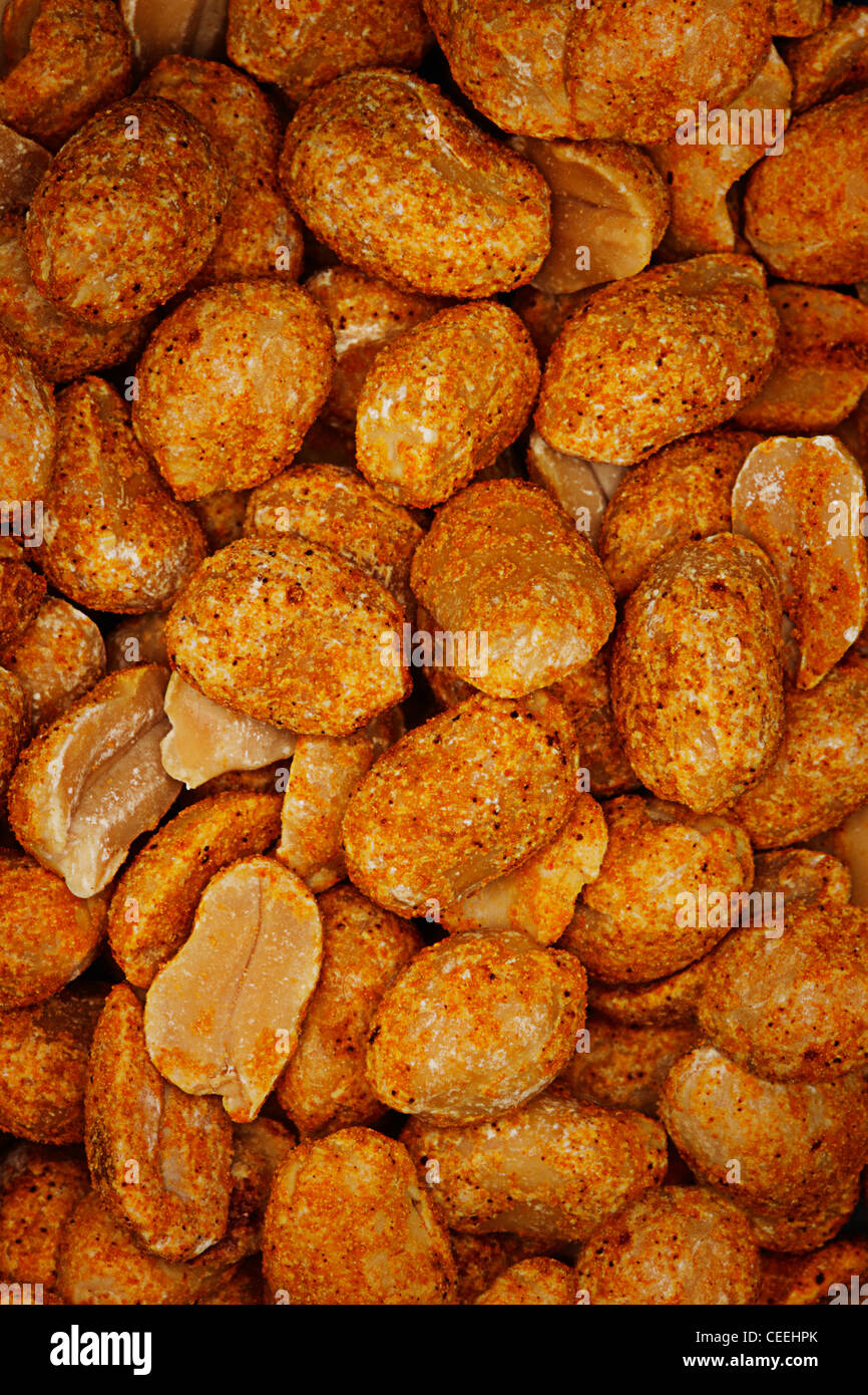 Close up image of dry roasted peanuts Stock Photo