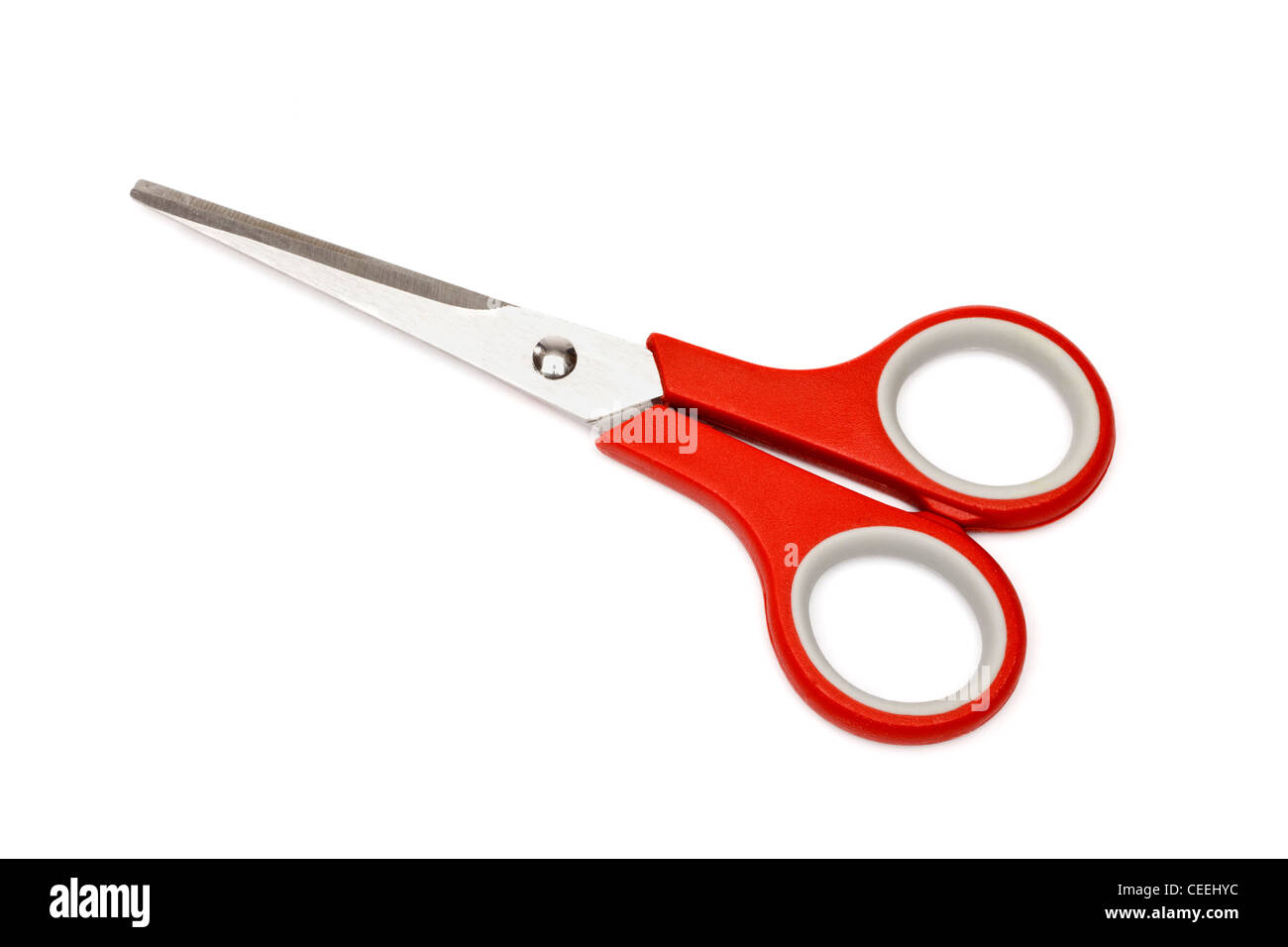 Pair of scissors on white background Stock Photo