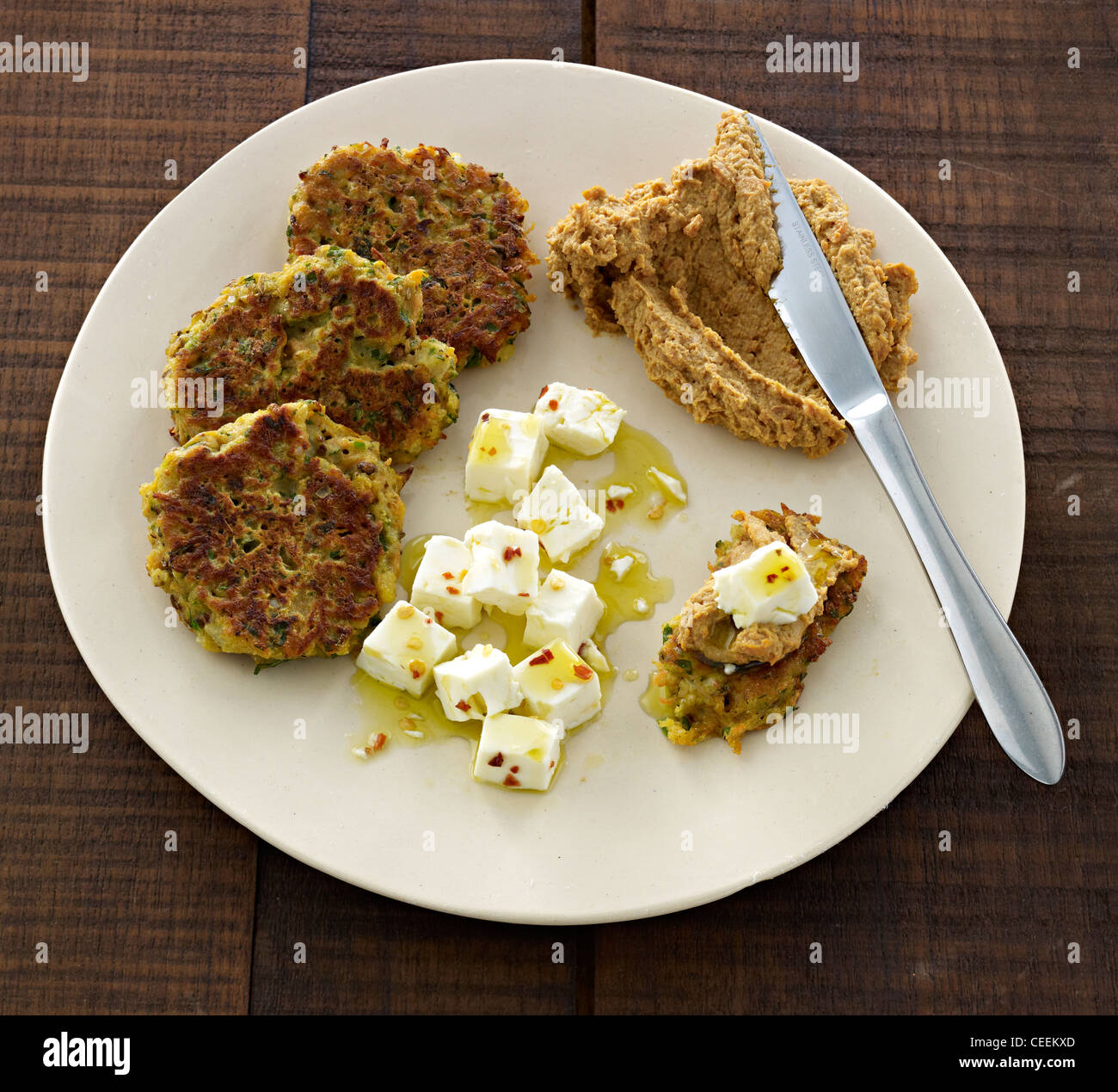 Greek snacks on plate Stock Photo Alamy