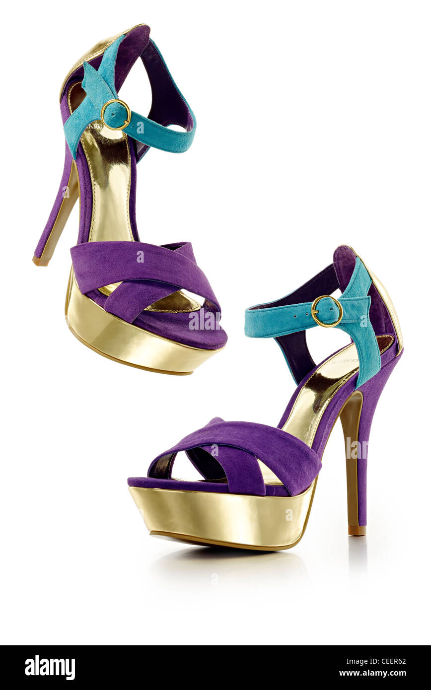 High heeled ladies fashion shoes Stock Photo