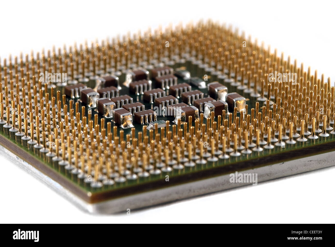 Central processor on white backgrounds Stock Photo