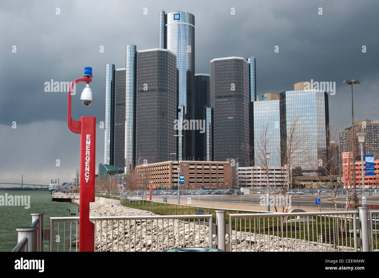 headquarters GM, Detroit, MI, USA Stock Photo