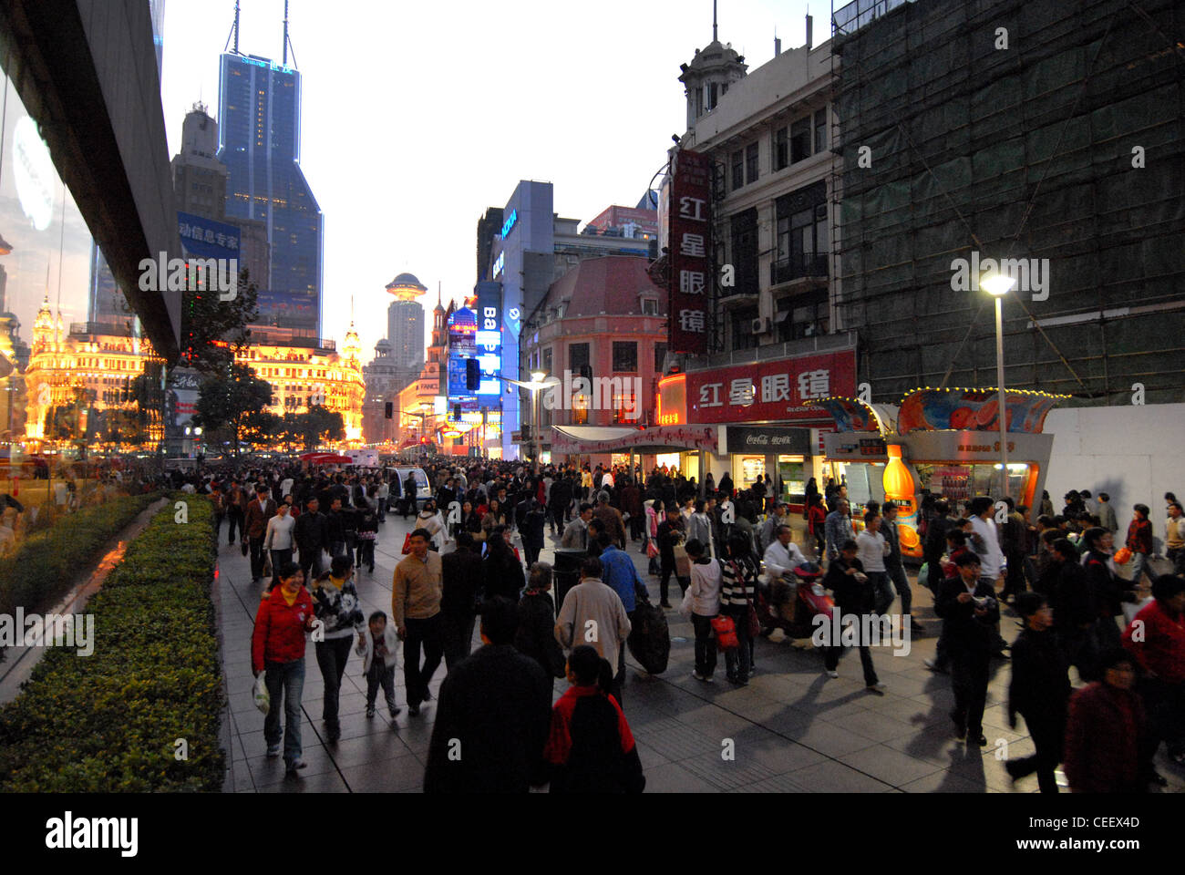 Shanghai East Nanjing Road, China Stock Photo