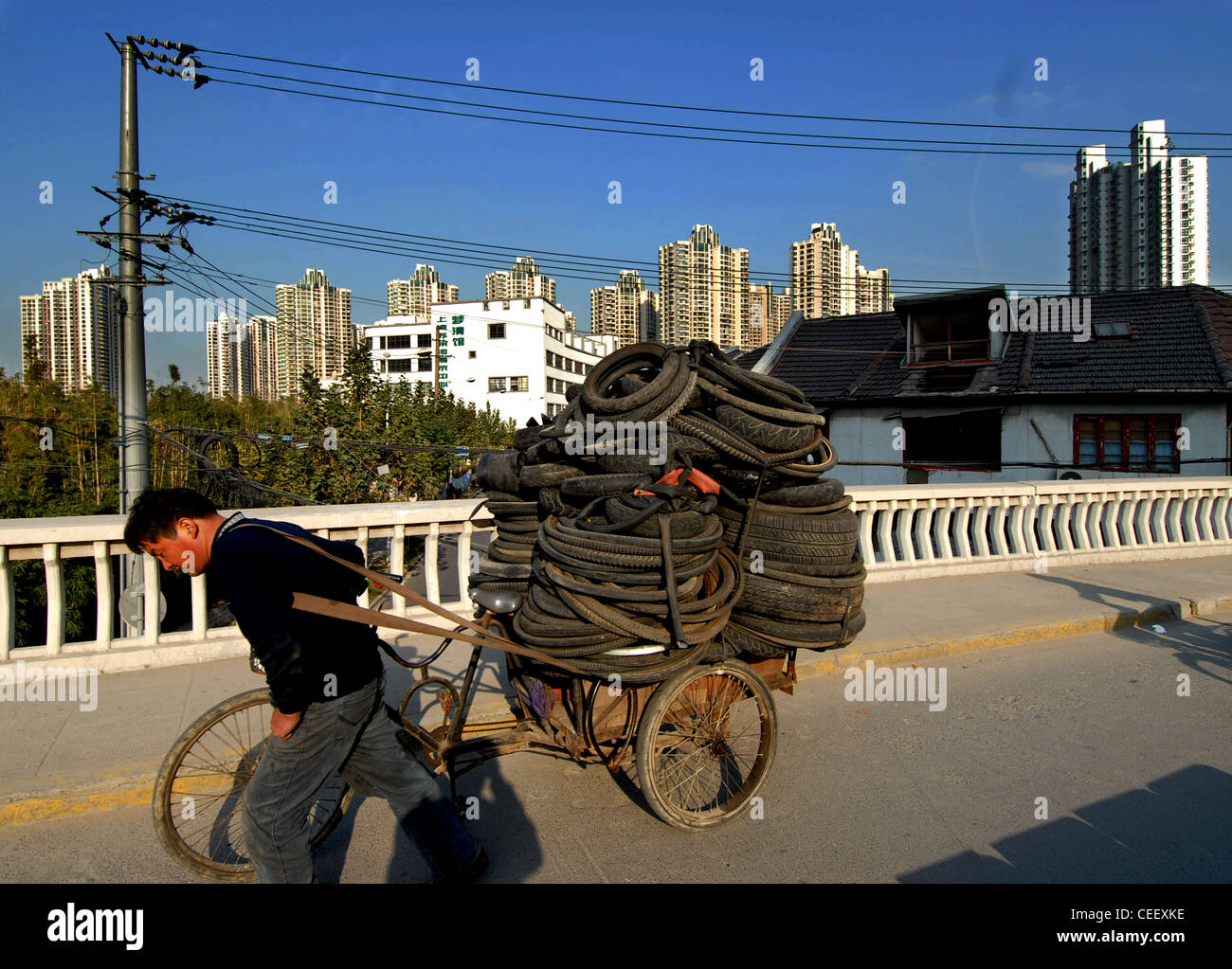 shanghai waste collection Stock Photo