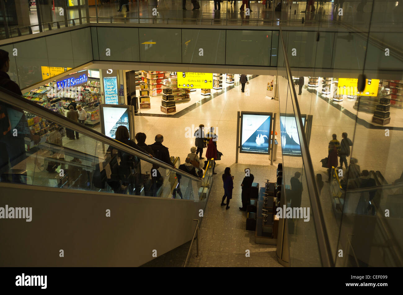 dh Terminal 5 five HEATHROW AIRPORT LONDON People airport terminal