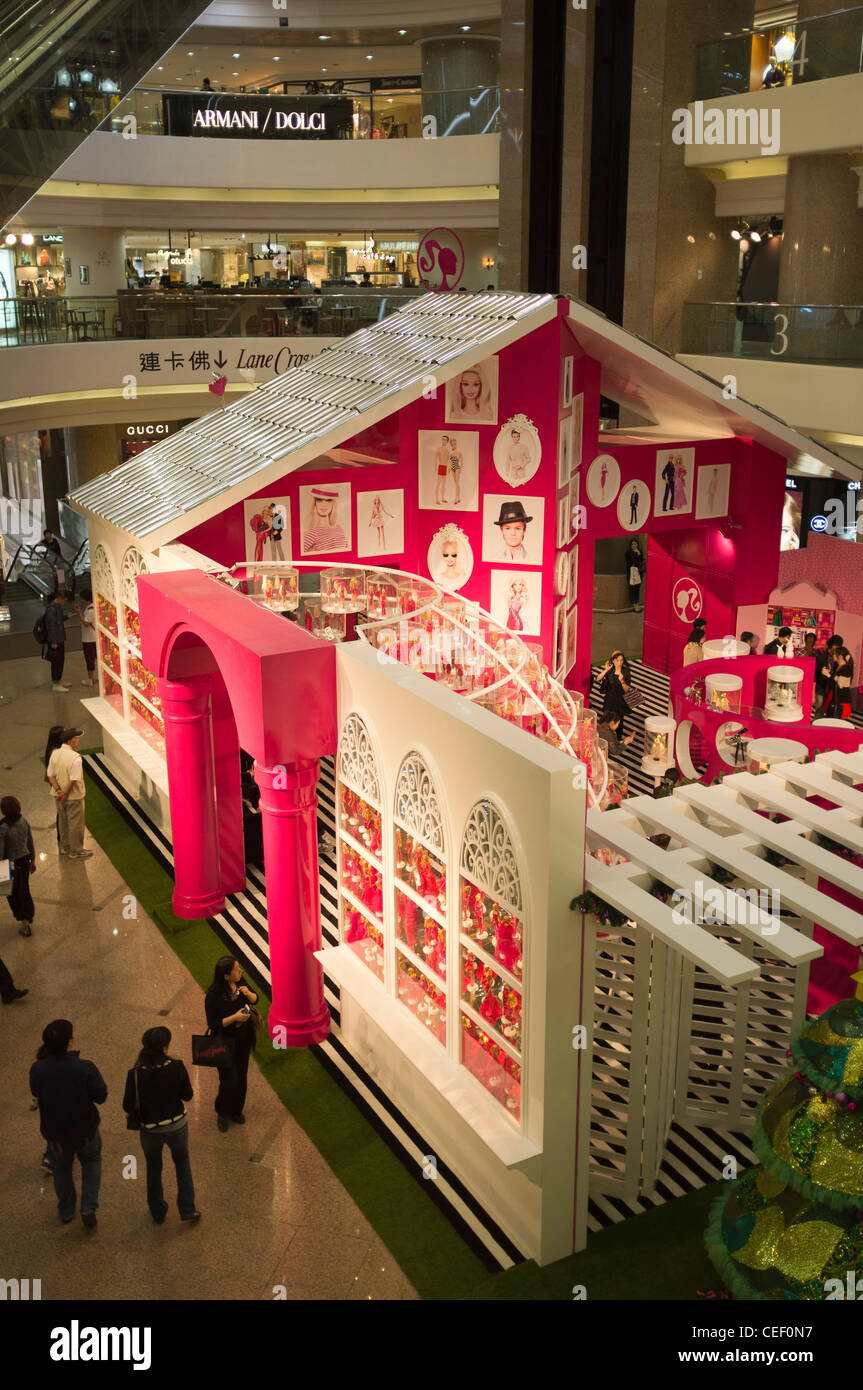 Northwest Bungalow exposure dh Time Square CAUSEWAY BAY HONG KONG Crowds looking at Barbie doll display  in Shopping Centre shop china mall Stock Photo - Alamy
