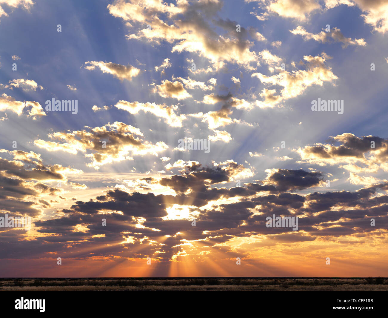 Dawn sky with sun beams hi-res stock photography and images - Alamy