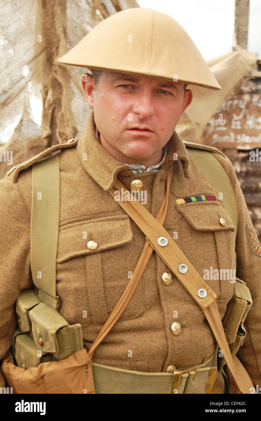 man dressed as first world war soldier Stock Photo