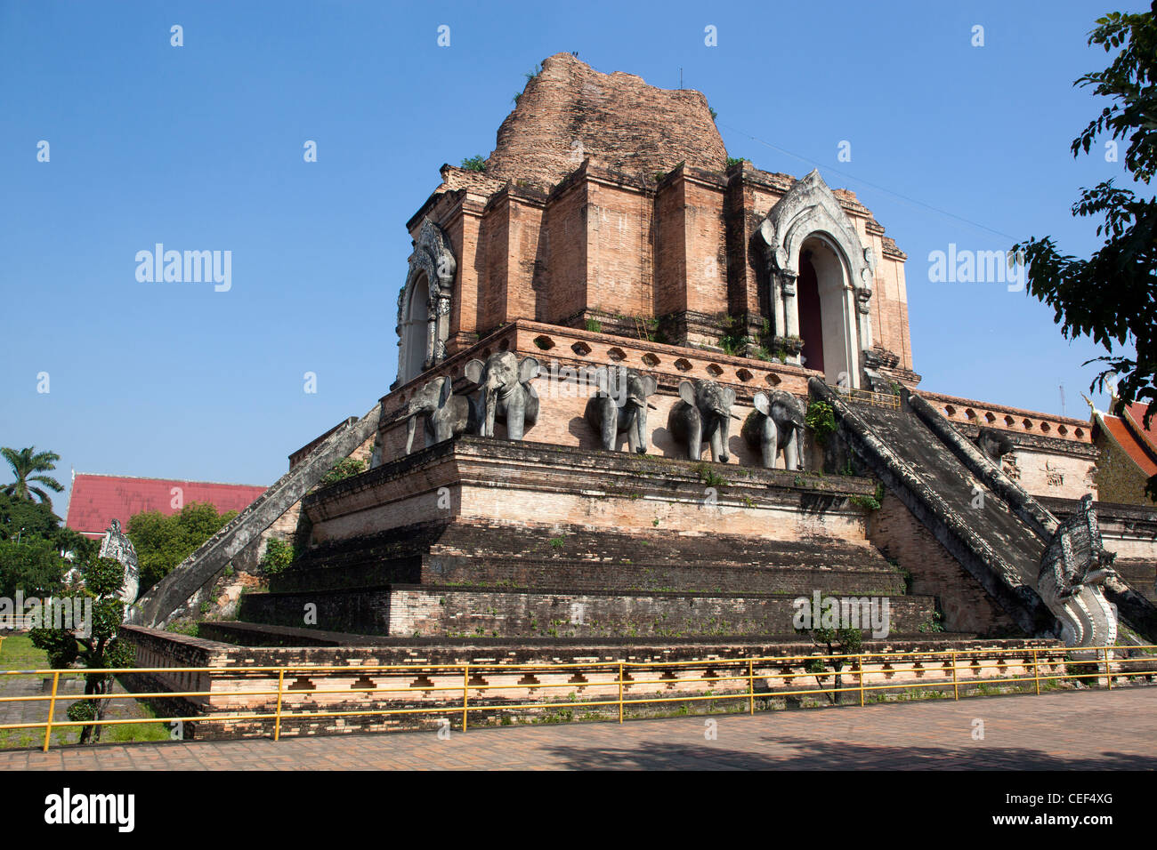 Wat Chedi Luang Chiang Mai Thailand Stock Photo