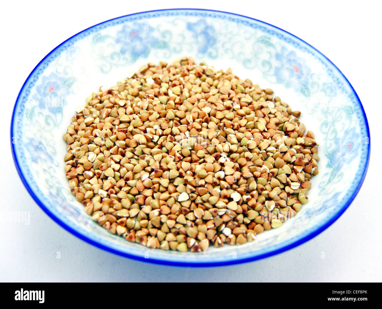 Buchaware Rice Husked buckwheat rice on white background Stock Photo - Alamy
