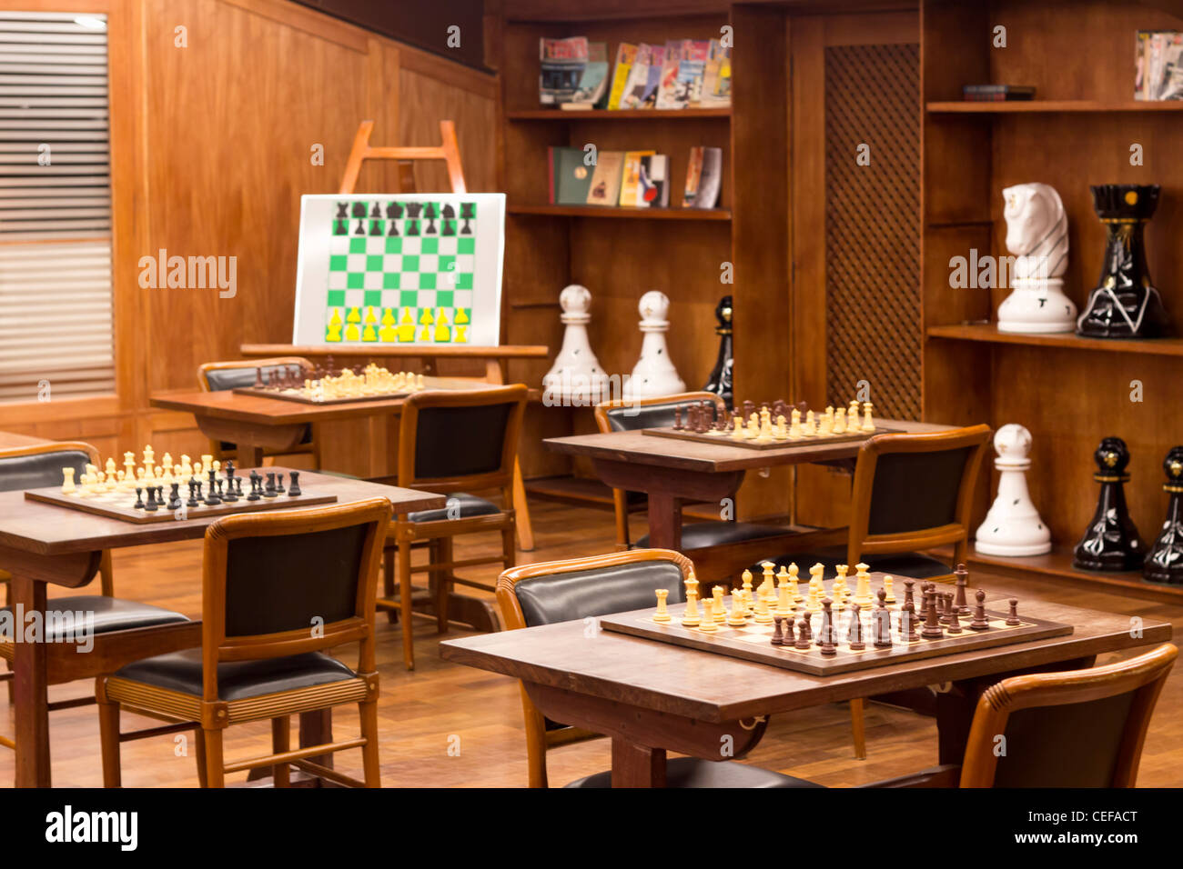 Friendly Games at a Local Chess Club Stock Photo - Alamy