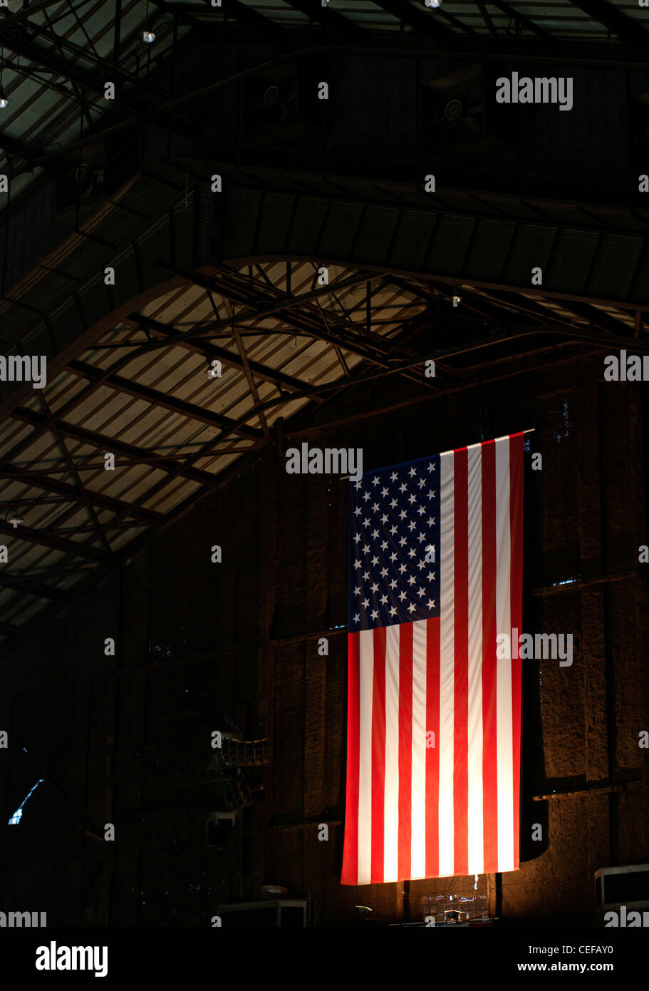 US flag at Indianapolis state fair grounds Stock Photo