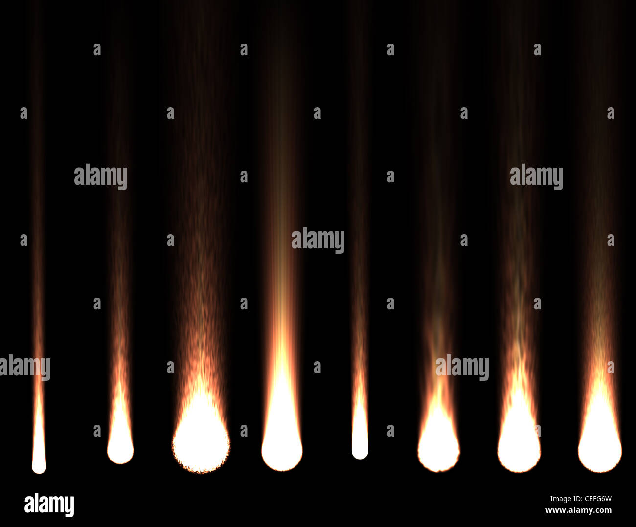Set Of Different Falling Meteorite Stock Photo Alamy Set Of Different Falling Meteorite Stock Photo Alamy