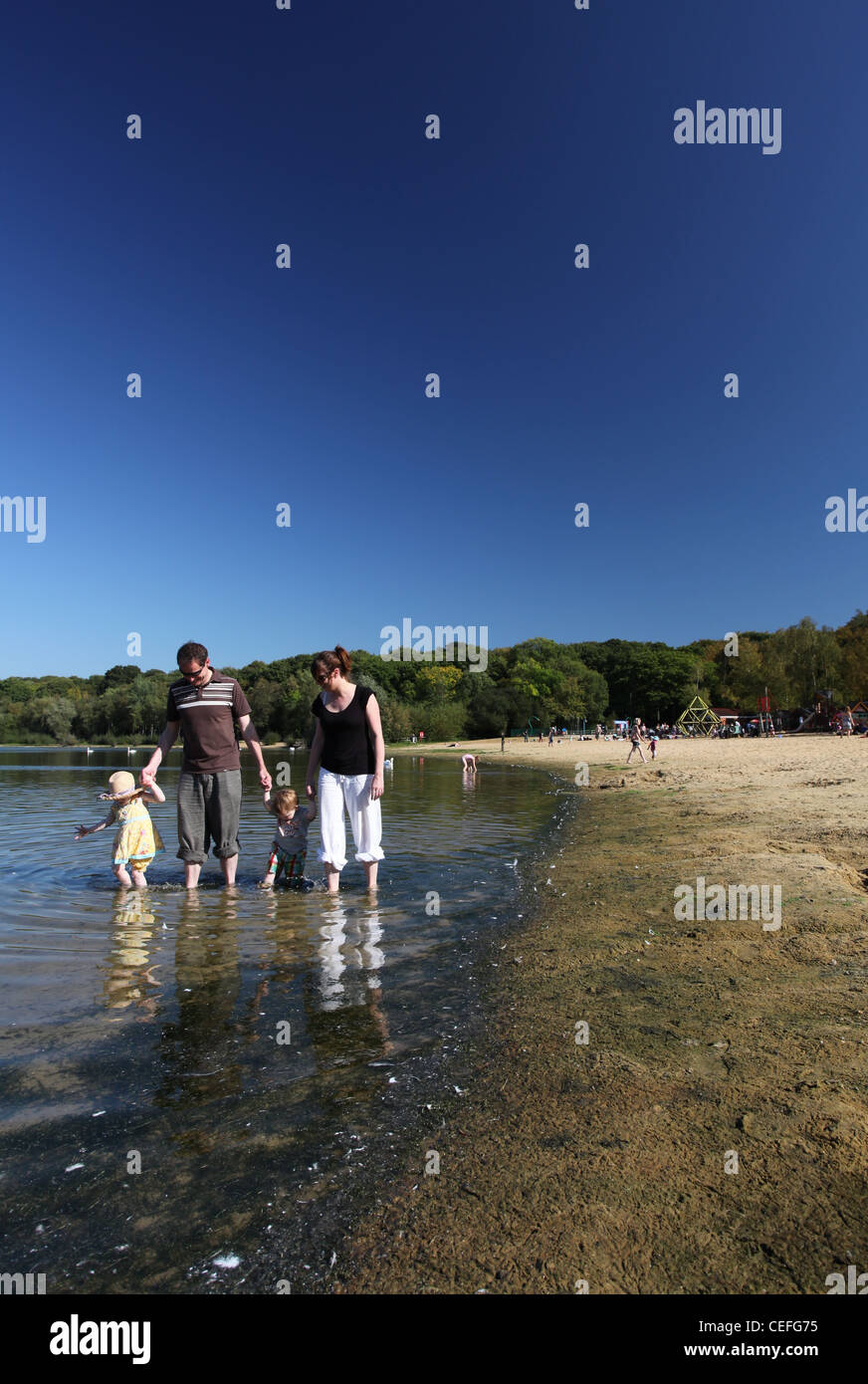 A view of Ruislip Lido, Middlesex on a summer day Stock Photo