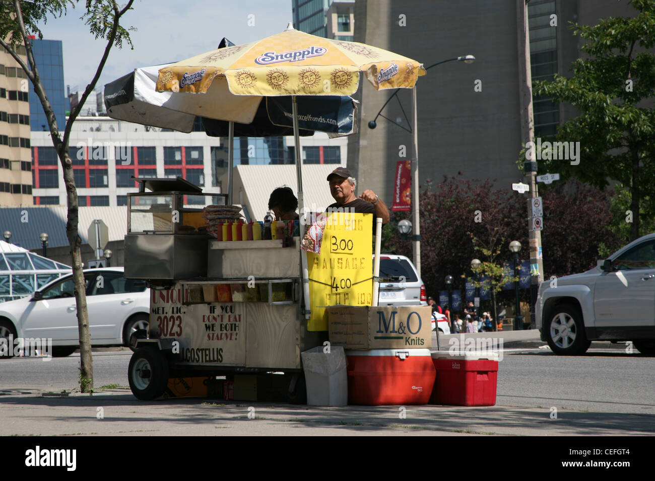 street food vendor in Toronto Canada Stock Photo Alamy