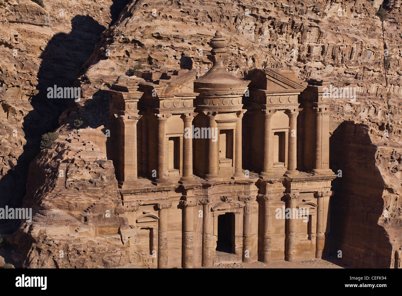 El Deir Monastery in Petra, Jordan. Stock Photo