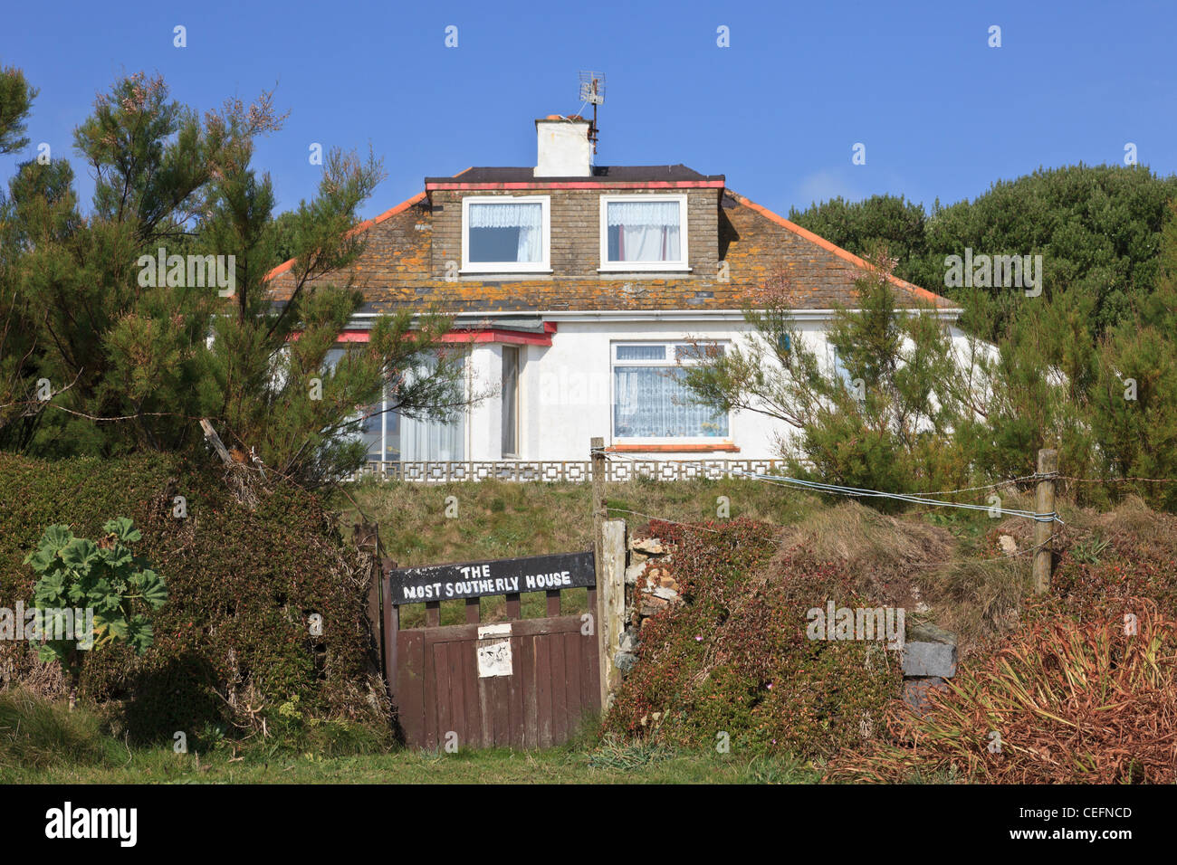 Lizard Point, Cornwall, England, UK. The most southerly house on the