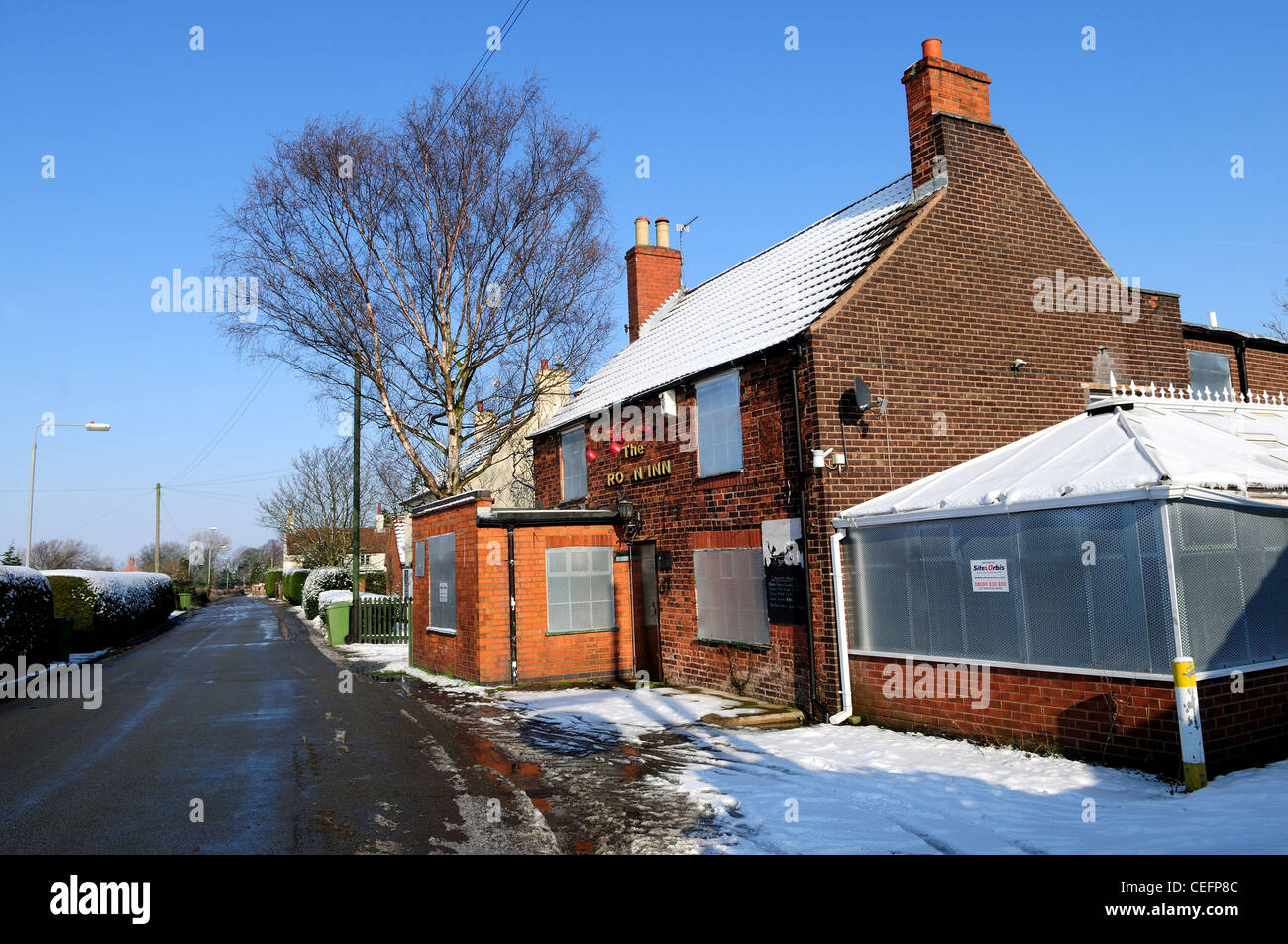 North Muskham Closed Village Public House.Nottinghamshire England. Stock Photo