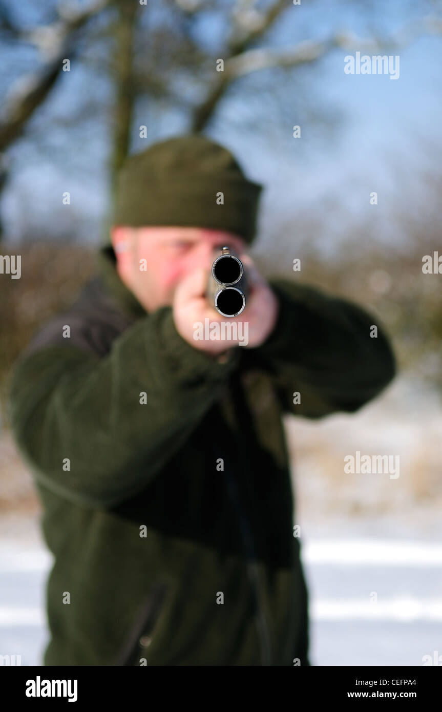 Over and Under Shotgun Stock Photo - Alamy