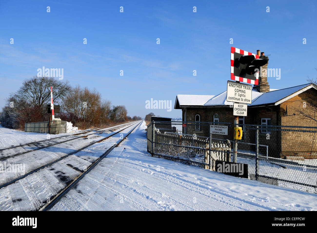 Winthorpe Railway Crossing Holme Lane Nottinghamshire Stock Photo Alamy