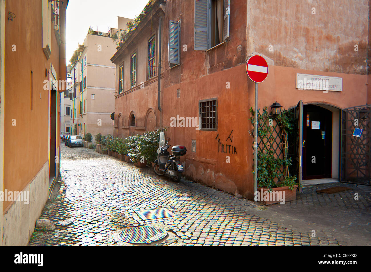 Rome historic centre streets, Rome, Italy Stock Photo - Alamy