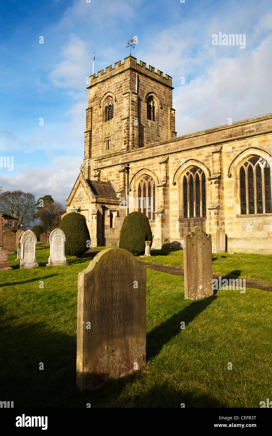 The Church of St John the Evangelist East Witton North Yorkshire England Stock Photo