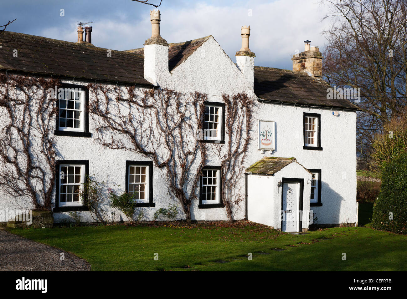 House with Sic Viresco Motto in East Witton North Yorkshire England
