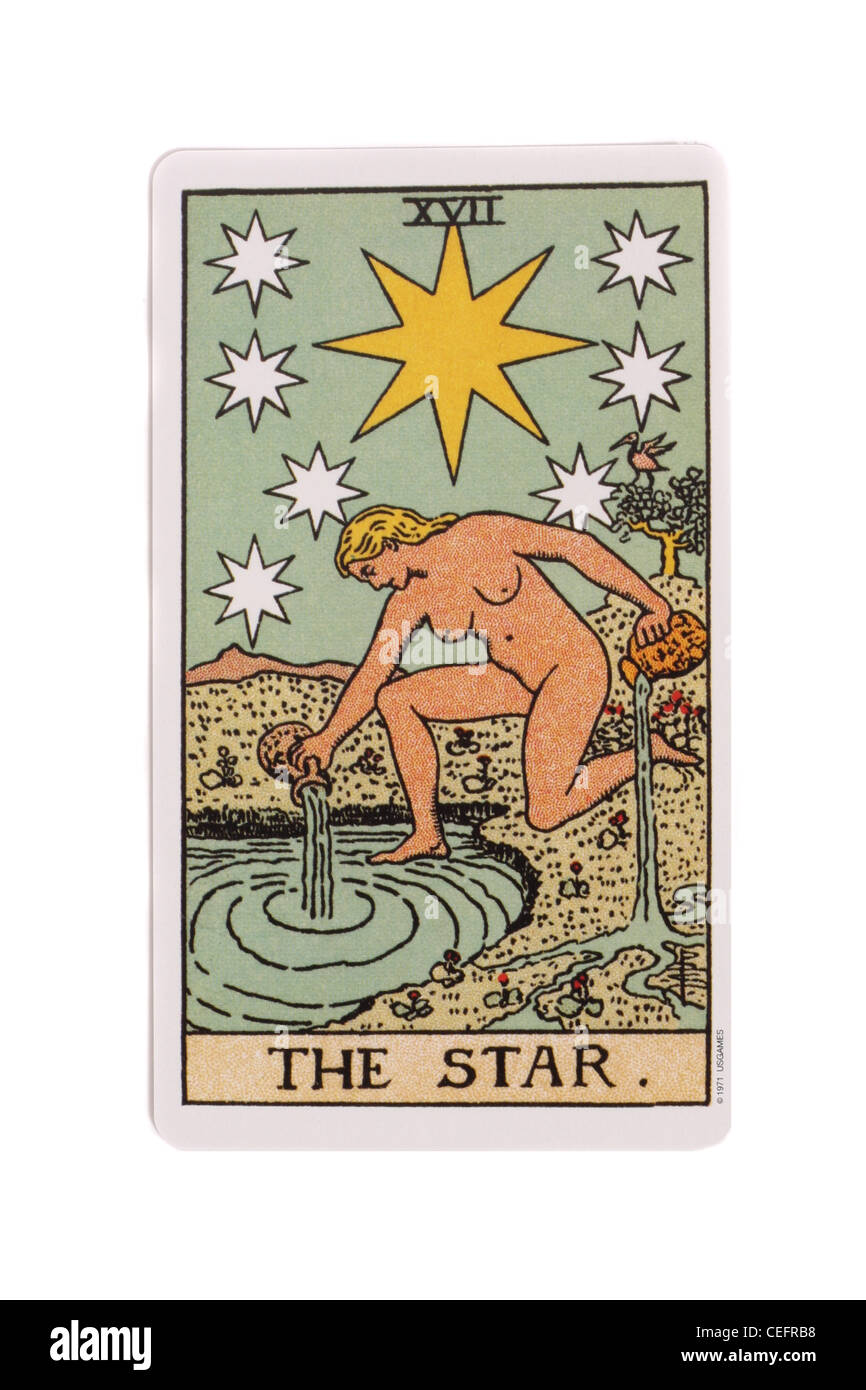 The star card from a traditional tarot pack. Stock Photo