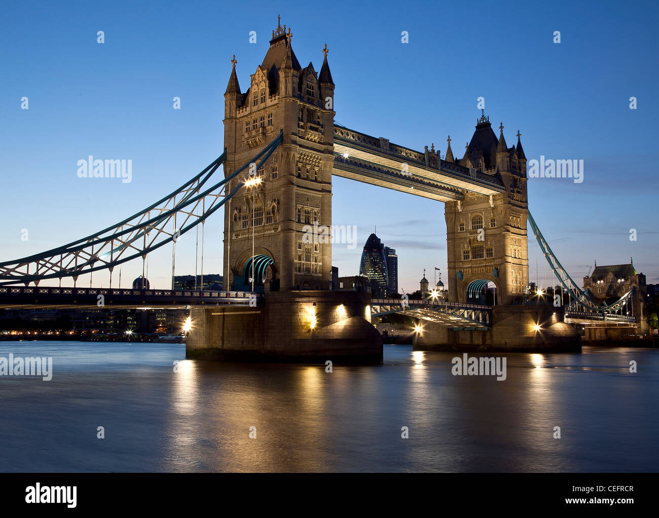 Tower Bridge over the Thames in London Stock Photo