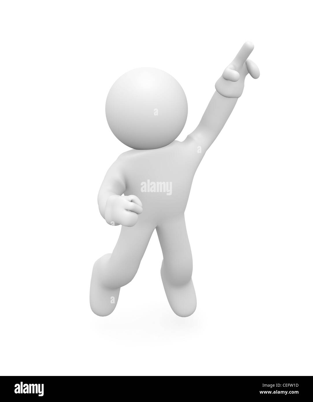 Jumping man, first place, 3d image Stock Photo - Alamy