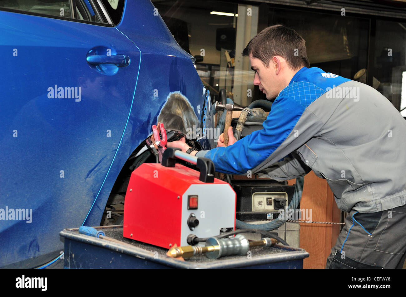Car body repair Stock Photo Alamy