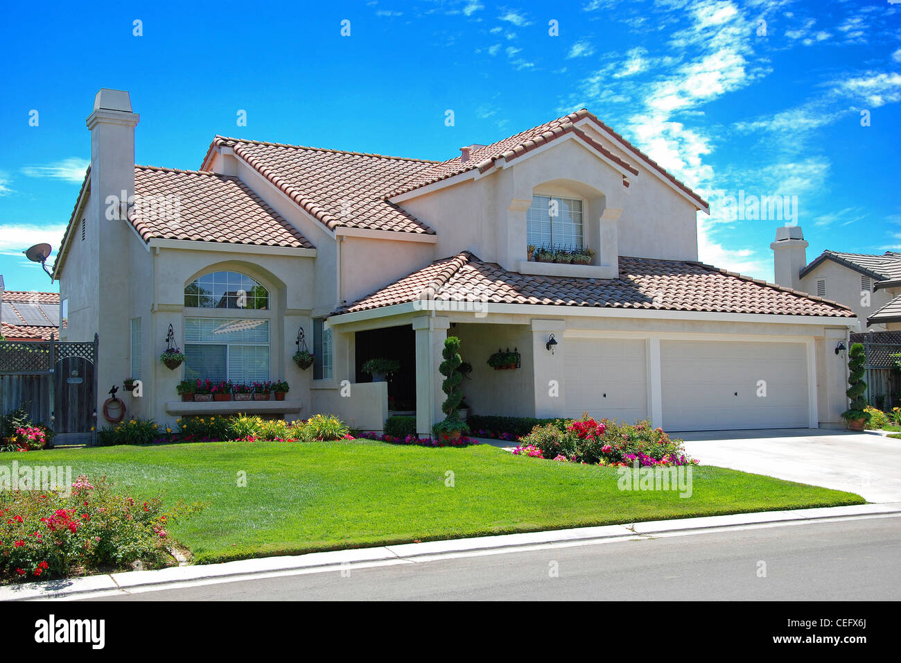 New American dream home Stock Photo Alamy