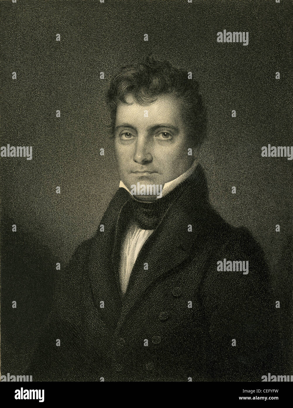 Circa 1805s engraving of Josiah Stoddard Johnston Stock Photo - Alamy