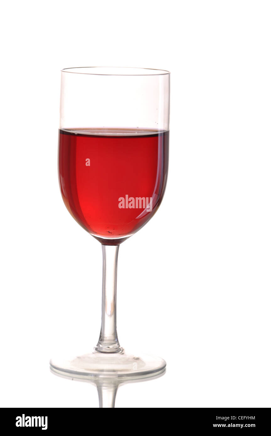 elegant red wine glass isolated on white background Stock Photo Alamy